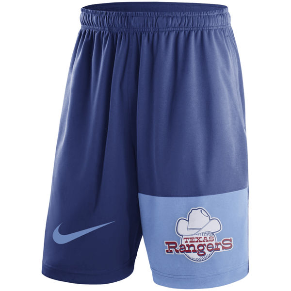 39Men's Texas Rangers Nike Royal Cooperstown Collection Dry Fly Shorts