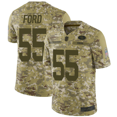 49ers #55 Dee Ford Camo Youth Stitched Football Limited 2018 Salute to Service Jersey 49ers #55 Dee Ford Camo Youth Stitched Football Limited 2018 Salute to Service Jersey