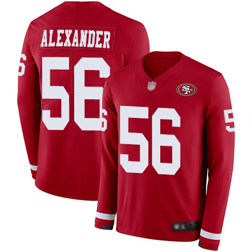 49ers #56 Kwon Alexander Red Team Color Youth Stitched Football Limited Therma Long Sleeve Jersey 49ers #56 Kwon Alexander Red Team Color Youth Stitched Football Limited Therma Long Sleeve Jersey