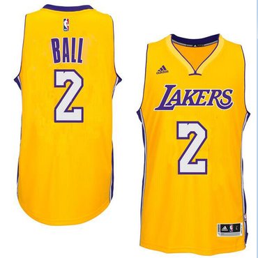 Men's Los Angeles Lakers Lonzo Ball adidas Gold 2017 NBA Draft #2 Pick Swingman Home Jersey