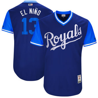 Men's Kansas City Royals Salvador Perez El Ni?o Majestic Royal 2017 Players Weekend Authentic Jersey