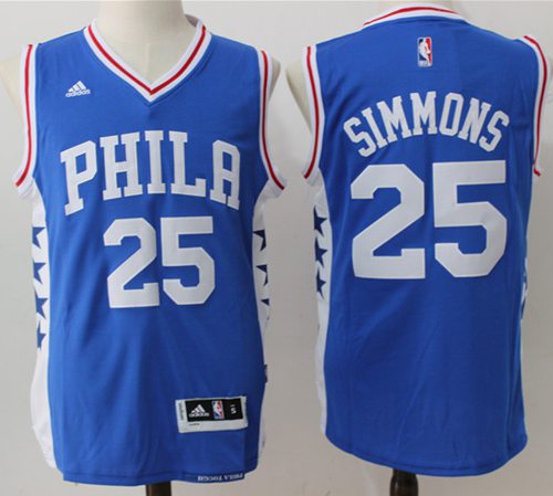 76ers #25 Ben Simmons Blue Stitched NBA Jersey 76ers #25 Ben Simmons Blue Stitched NBA Jersey
