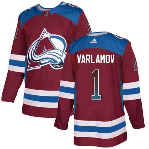 Adidas Avalanche #1 Semyon Varlamov Burgundy Home Authentic Drift Fashion Stitched NHL Jersey Adidas Avalanche #1 Semyon Varlamov Burgundy Home Authentic Drift Fashion Stitched NHL Jersey
