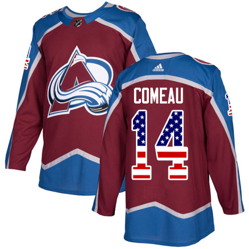 Adidas Avalanche #14 Blake Comeau Burgundy Home Authentic USA Flag Stitched NHL Jersey Adidas Avalanche #14 Blake Comeau Burgundy Home Authentic USA Flag Stitched NHL Jersey