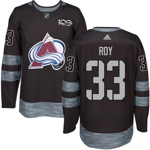 Adidas Avalanche #33 Patrick Roy Black 1917-2017 100th Anniversary Stitched NHL Jersey Adidas Avalanche #33 Patrick Roy Black 1917-2017 100th Anniversary Stitched NHL Jersey