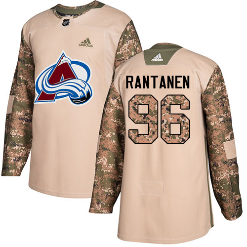 Adidas Avalanche #96 Mikko Rantanen Camo Authentic 2017 Veterans Day Stitched NHL Jersey