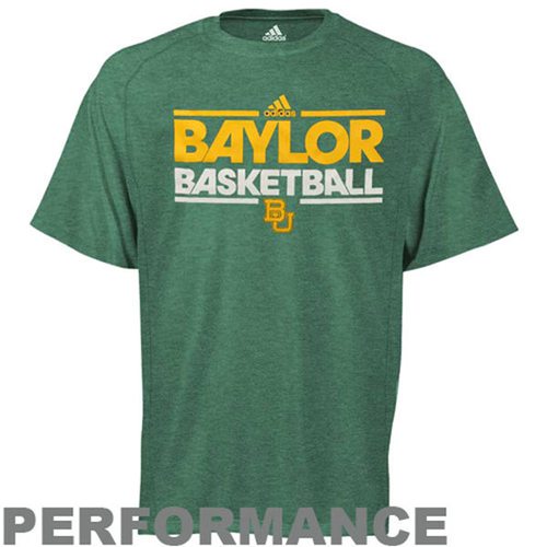 Adidas Baylor Bears On-Court Practice Performance T-Shirt Green-2