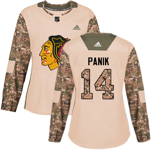 Adidas Blackhawks #14 Richard Panik Camo Authentic 2017 Veterans Day Women's Stitched NHL Jersey