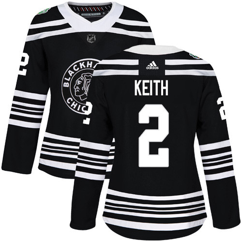 Adidas Blackhawks #2 Duncan Keith Black Authentic 2019 Winter Classic