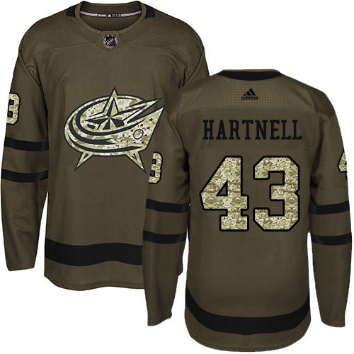 Adidas Blue Jackets #43 Scott Hartnell Green Salute to Service Stitched Youth NHL Jersey Adidas Blue Jackets #43 Scott Hartnell Green Salute to Service Stitched Youth NHL Jersey