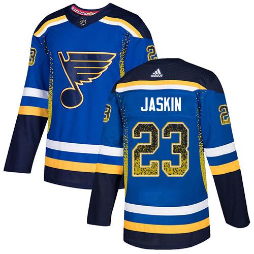 Adidas Blues #23 Dmitrij Jaskin Blue Home Authentic Drift Fashion Stitched NHL Jersey Adidas Blues #23 Dmitrij Jaskin Blue Home Authentic Drift Fashion Stitched NHL Jersey
