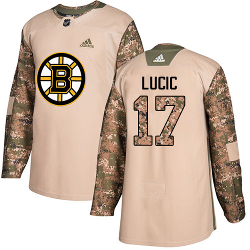 Adidas Bruins #17 Milan Lucic Camo Authentic 2017 Veterans Day Stitched NHL Jersey Adidas Bruins #17 Milan Lucic Camo Authentic 2017 Veterans Day Stitched NHL Jersey
