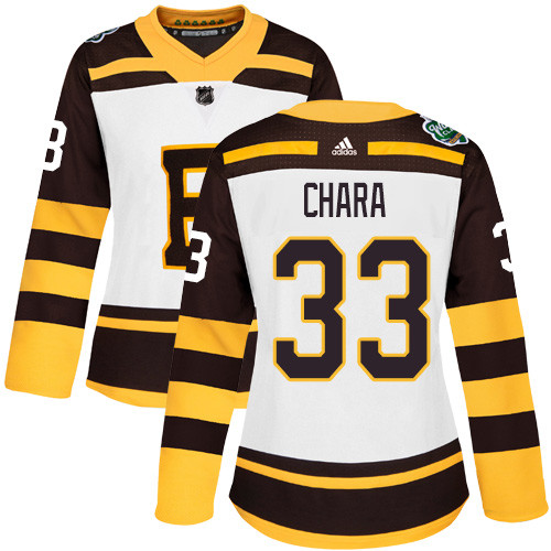 Adidas Bruins #33 Zdeno Chara White Authentic 2019 Winter Classic