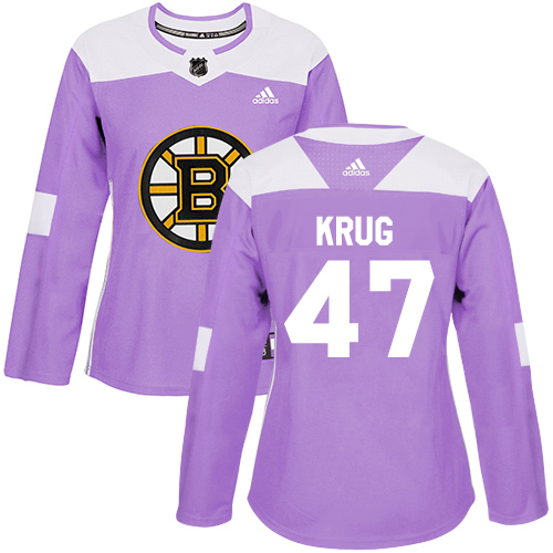 Adidas Bruins #47 Torey Krug Purple Authentic Fights Cancer Women's Stitched NHL Jersey Adidas Bruins #47 Torey Krug Purple Authentic Fights Cancer Women's Stitched NHL Jersey