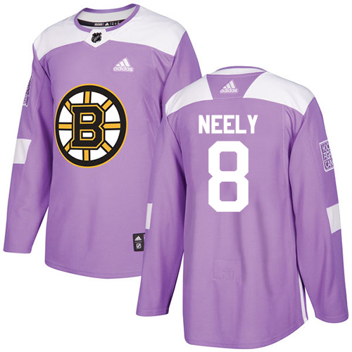 Adidas Bruins #8 Cam Neely Purple Authentic Fights Cancer Youth Stitched NHL Jersey