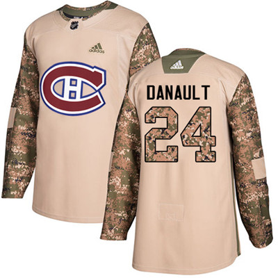 Adidas Canadiens #24 Phillip Danault Camo Authentic 2017 Veterans Day Stitched Youth NHL Jersey
