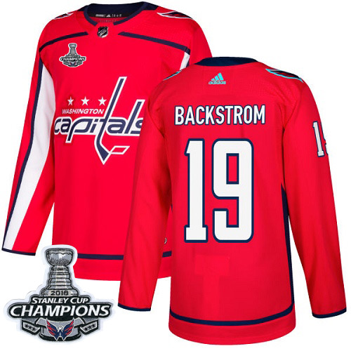 Adidas Capitals #19 Nicklas Backstrom Red Home Authentic Stanley Cup Final Champions Stitched Youth NHL Jersey Adidas Capitals #19 Nicklas Backstrom Red Home Authentic Stanley Cup Final Champions Stitched Youth NHL Jersey