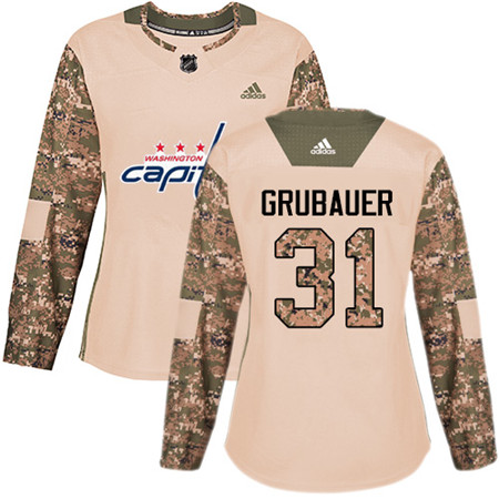 Adidas Capitals #31 Philipp Grubauer Camo Authentic 2017 Veterans Day Women's Stitched NHL Jersey Adidas Capitals #31 Philipp Grubauer Camo Authentic 2017 Veterans Day Women's Stitched NHL Jersey
