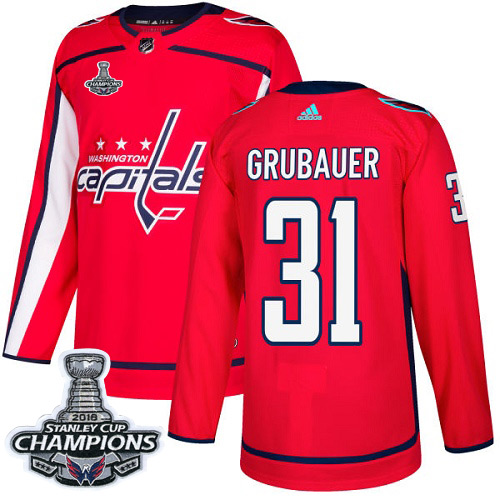 Adidas Capitals #31 Philipp Grubauer Red Home Authentic Stanley Cup Final Champions Stitched Youth NHL Jersey Adidas Capitals #31 Philipp Grubauer Red Home Authentic Stanley Cup Final Champions Stitched Youth NHL Jersey
