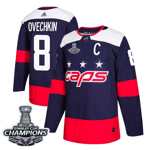 Adidas Capitals #8 Alex Ovechkin Navy Authentic 2018 Stadium Series Stanley Cup Final Champions Stitched NHL Jersey Adidas Capitals #8 Alex Ovechkin Navy Authentic 2018 Stadium Series Stanley Cup Final Champions Stitched NHL Jersey