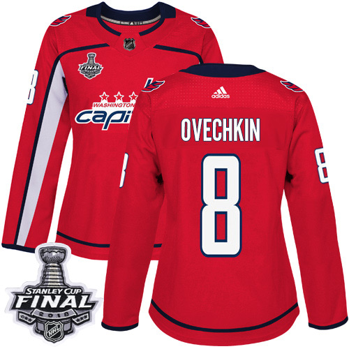 Adidas Capitals #8 Alex Ovechkin Red Home Authentic 2018 Stanley Cup Final Women's Stitched NHL Jersey Adidas Capitals #8 Alex Ovechkin Red Home Authentic 2018 Stanley Cup Final Women's Stitched NHL Jersey