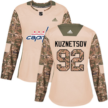 Adidas Capitals #92 Evgeny Kuznetsov Camo Authentic 2017 Veterans Day Women's Stitched NHL Jersey Adidas Capitals #92 Evgeny Kuznetsov Camo Authentic 2017 Veterans Day Women's Stitched NHL Jersey