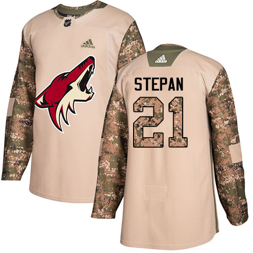 Adidas Coyotes #21 Derek Stepan Camo Authentic 2017 Veterans Day Stitched NHL Jersey Adidas Coyotes #21 Derek Stepan Camo Authentic 2017 Veterans Day Stitched NHL Jersey