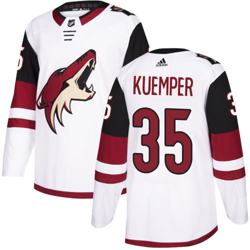 Adidas Coyotes #35 Darcy Kuemper White Road Authentic Stitched NHL Jersey Adidas Coyotes #35 Darcy Kuemper White Road Authentic Stitched NHL Jersey