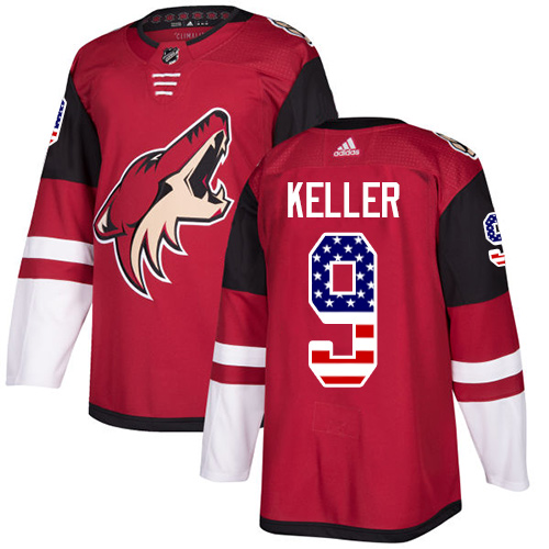 Adidas Coyotes #9 Clayton Keller Maroon Home Authentic USA Flag Stitched NHL Jersey Adidas Coyotes #9 Clayton Keller Maroon Home Authentic USA Flag Stitched NHL Jersey