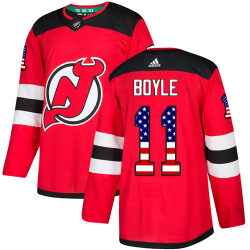 Adidas Devils #11 Brian Boyle Red Home Authentic USA Flag Stitched NHL Jersey Adidas Devils #11 Brian Boyle Red Home Authentic USA Flag Stitched NHL Jersey