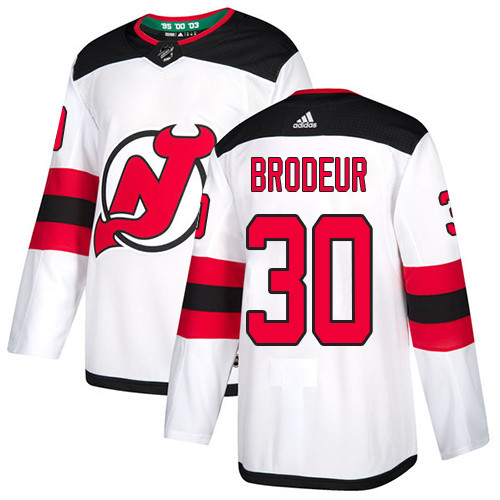 Adidas Devils #30 Martin Brodeur White Road Authentic Stitched NHL Jersey Adidas Devils #30 Martin Brodeur White Road Authentic Stitched NHL Jersey