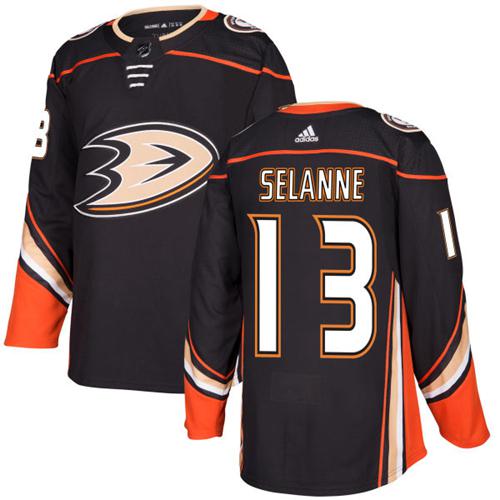 Adidas Ducks #13 Teemu Selanne Black Home Authentic Stitched NHL Jersey Adidas Ducks #13 Teemu Selanne Black Home Authentic Stitched NHL Jersey