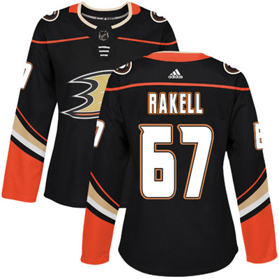 Adidas Ducks #67 Rickard Rakell Black Home Authentic Women's Stitched NHL Jersey