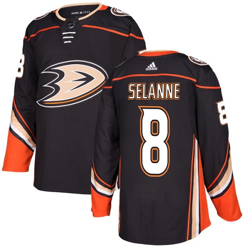 Adidas Ducks #8 Teemu Selanne Black Home Authentic Stitched NHL Jersey Adidas Ducks #8 Teemu Selanne Black Home Authentic Stitched NHL Jersey