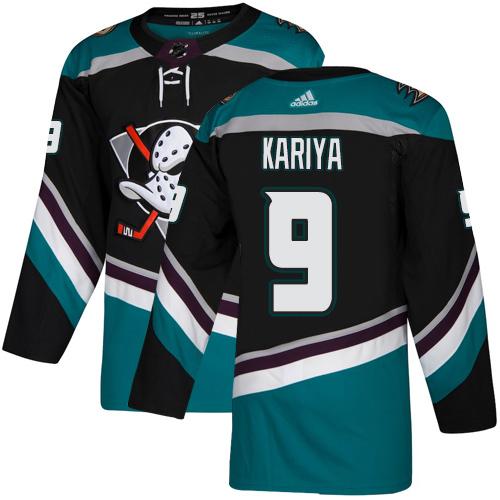 Adidas Ducks #9 Paul Kariya Black Teal Alternate Authentic Stitched NHL Jersey Adidas Ducks #9 Paul Kariya Black Teal Alternate Authentic Stitched NHL Jersey