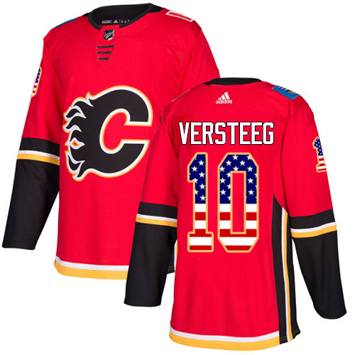 Adidas Flames #10 Kris Versteeg Red Home Authentic USA Flag Stitched NHL Jersey Adidas Flames #10 Kris Versteeg Red Home Authentic USA Flag Stitched NHL Jersey