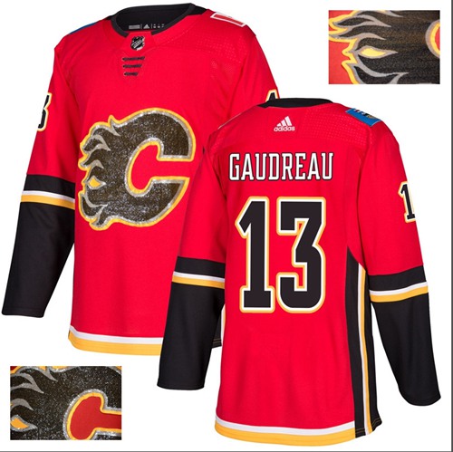 Adidas Flames #13 Johnny Gaudreau Red Home Authentic Fashion Gold Stitched NHL Jersey Adidas Flames #13 Johnny Gaudreau Red Home Authentic Fashion Gold Stitched NHL Jersey