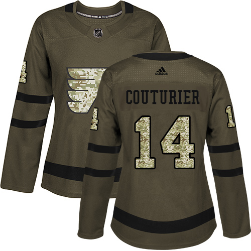 Adidas Flyers #14 Sean Couturier Green Salute to Service Women's Stitched NHL Jersey Adidas Flyers #14 Sean Couturier Green Salute to Service Women's Stitched NHL Jersey