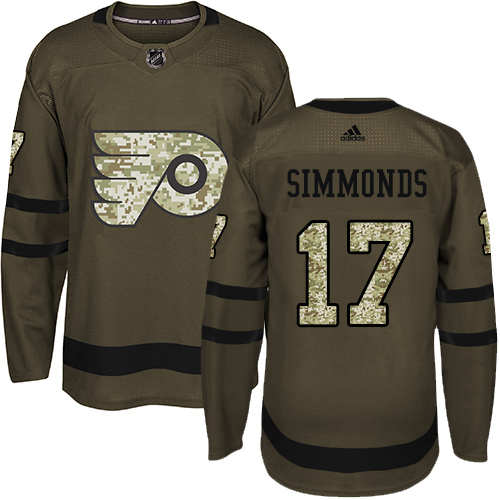 Adidas Flyers #17 Wayne Simmonds Green Salute to Service Stitched NHL Jersey Adidas Flyers #17 Wayne Simmonds Green Salute to Service Stitched NHL Jersey