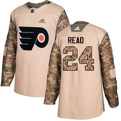 Adidas Flyers #24 Matt Read Camo Authentic 2017 Veterans Day Stitched Youth NHL Jersey
