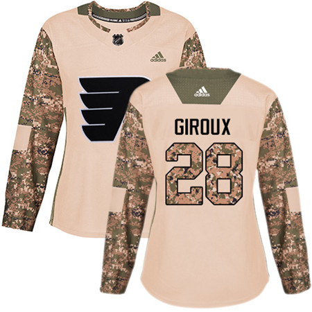 Adidas Flyers #28 Claude Giroux Camo Authentic 2017 Veterans Day Women's Stitched NHL Jersey Adidas Flyers #28 Claude Giroux Camo Authentic 2017 Veterans Day Women's Stitched NHL Jersey