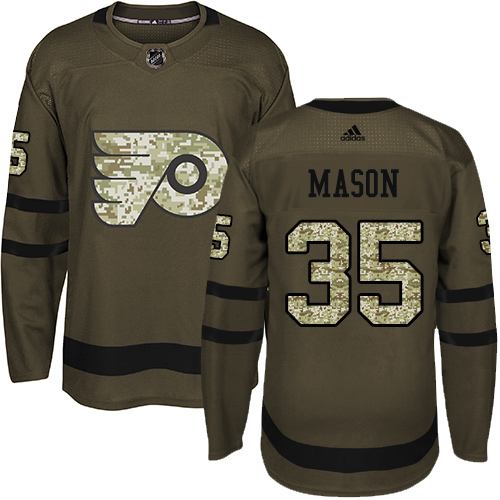Adidas Flyers #35 Steve Mason Green Salute to Service Stitched Youth NHL Jersey