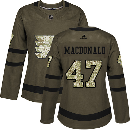 Adidas Flyers #47 Andrew MacDonald Green Salute to Service Women's Stitched NHL Jersey Adidas Flyers #47 Andrew MacDonald Green Salute to Service Women's Stitched NHL Jersey
