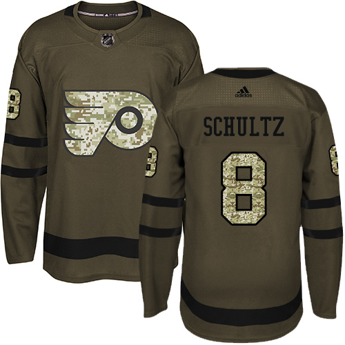 Adidas Flyers #8 Dave Schultz Green Salute to Service Stitched NHL Jersey Adidas Flyers #8 Dave Schultz Green Salute to Service Stitched NHL Jersey