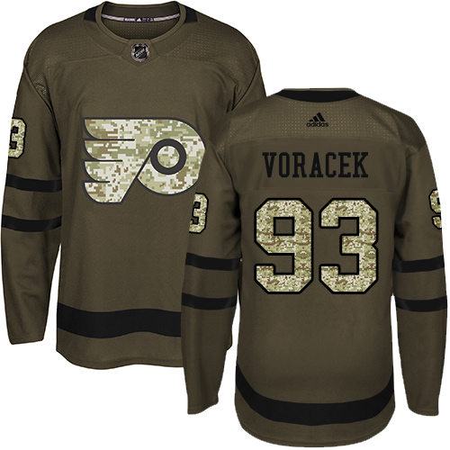 Adidas Flyers #93 Jakub Voracek Green Salute to Service Stitched Youth NHL Jersey Adidas Flyers #93 Jakub Voracek Green Salute to Service Stitched Youth NHL Jersey