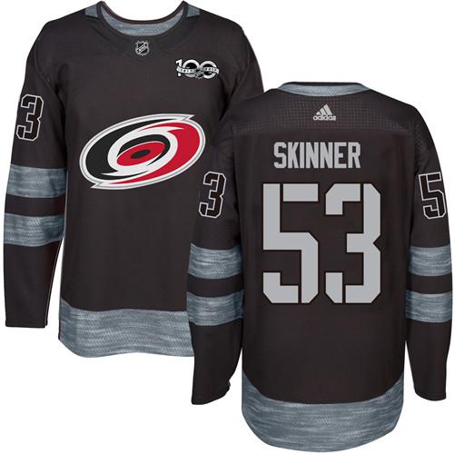 Adidas Hurricanes #53 Jeff Skinner Black 1917-2017 100th Anniversary Stitched NHL Jersey Adidas Hurricanes #53 Jeff Skinner Black 1917-2017 100th Anniversary Stitched NHL Jersey