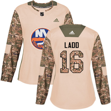 Adidas Islanders #16 Andrew Ladd Camo Authentic 2017 Veterans Day Women's Stitched NHL Jersey