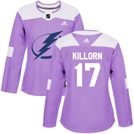 Adidas Lightning #86 Nikita Kucherov Purple Authentic Fights Cancer Women's Stitched NHL Jersey