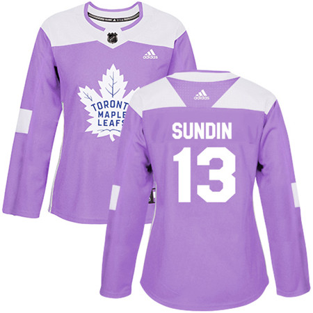Adidas Maple Leafs #13 Mats Sundin Purple Authentic Fights Cancer Women's Stitched NHL Jersey Adidas Maple Leafs #13 Mats Sundin Purple Authentic Fights Cancer Women's Stitched NHL Jersey