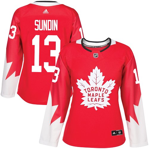 Adidas Maple Leafs #13 Mats Sundin Red Team Canada Authentic Women's Stitched NHL Jersey Adidas Maple Leafs #13 Mats Sundin Red Team Canada Authentic Women's Stitched NHL Jersey